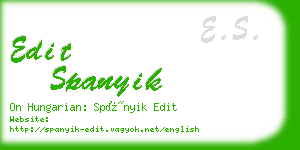 edit spanyik business card